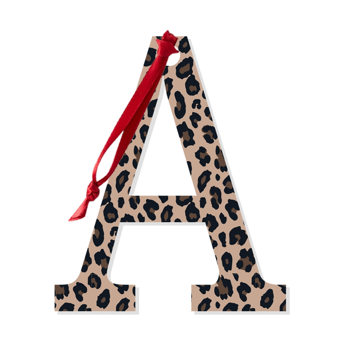 Leopard Acrylic Initial Accent Tag