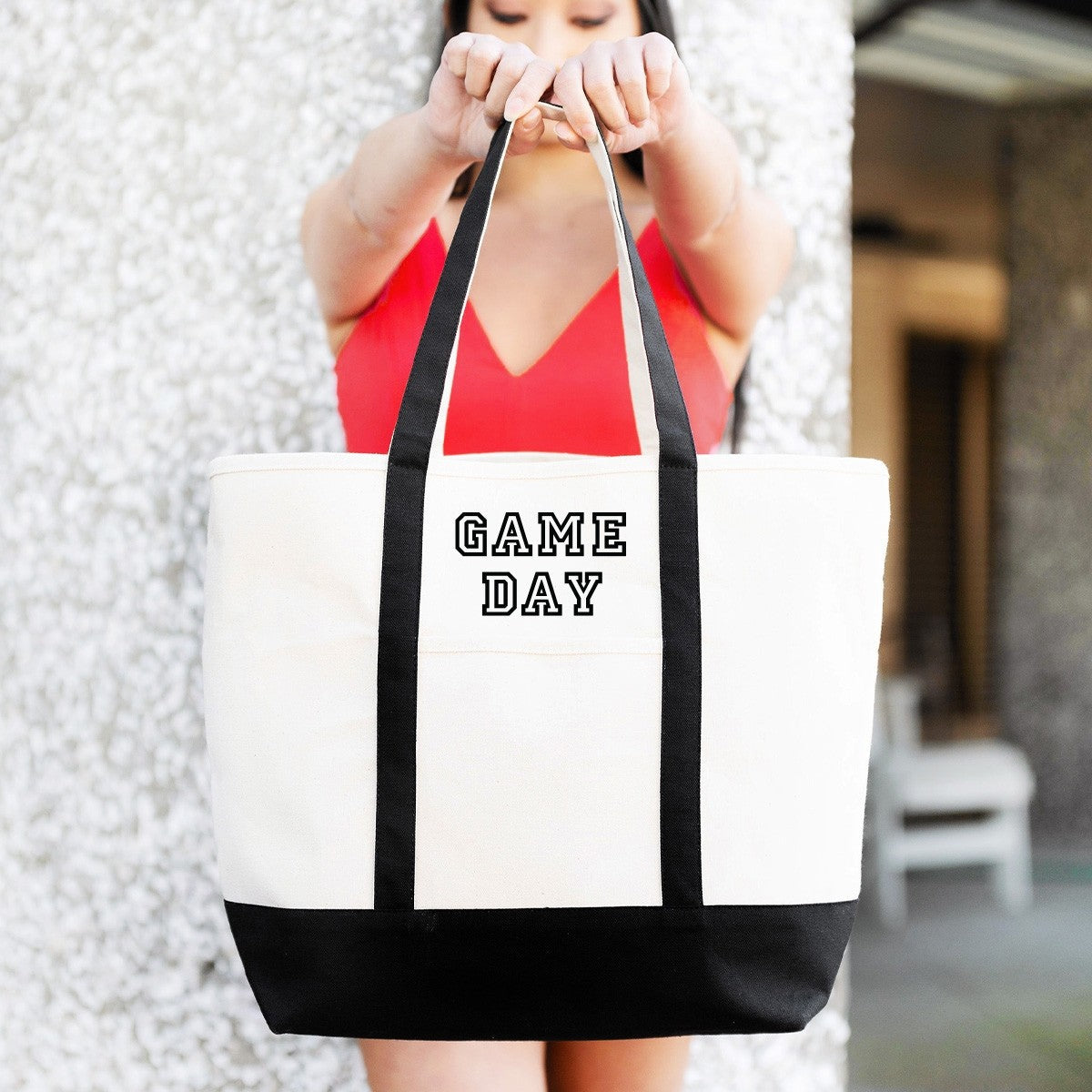 Game Day Black Everyday Tote