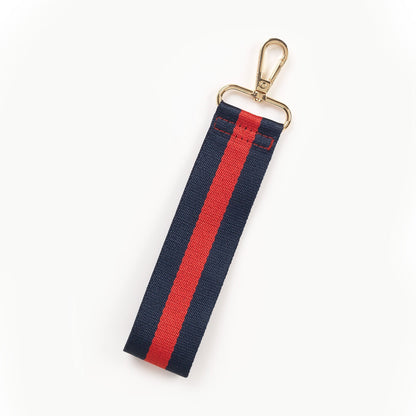 Navy & Red Wristlet Strap