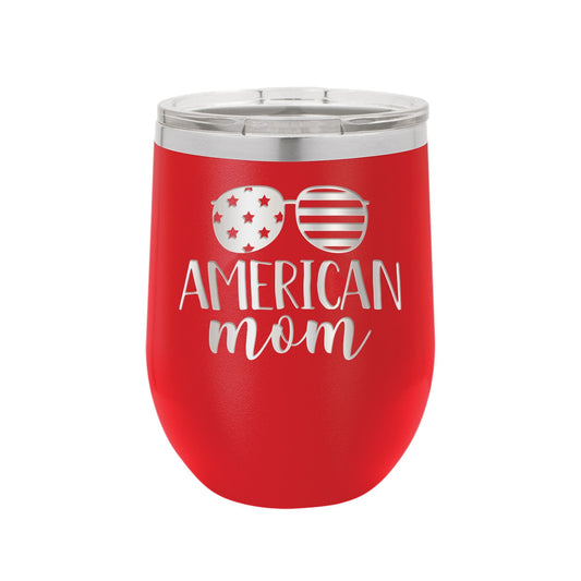 American Mom Red 12oz Insulated Tumbler