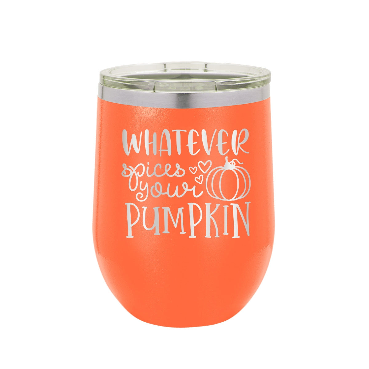 Whatever Spices Your Pumpkin Orange 12oz. Insulated Tumbler