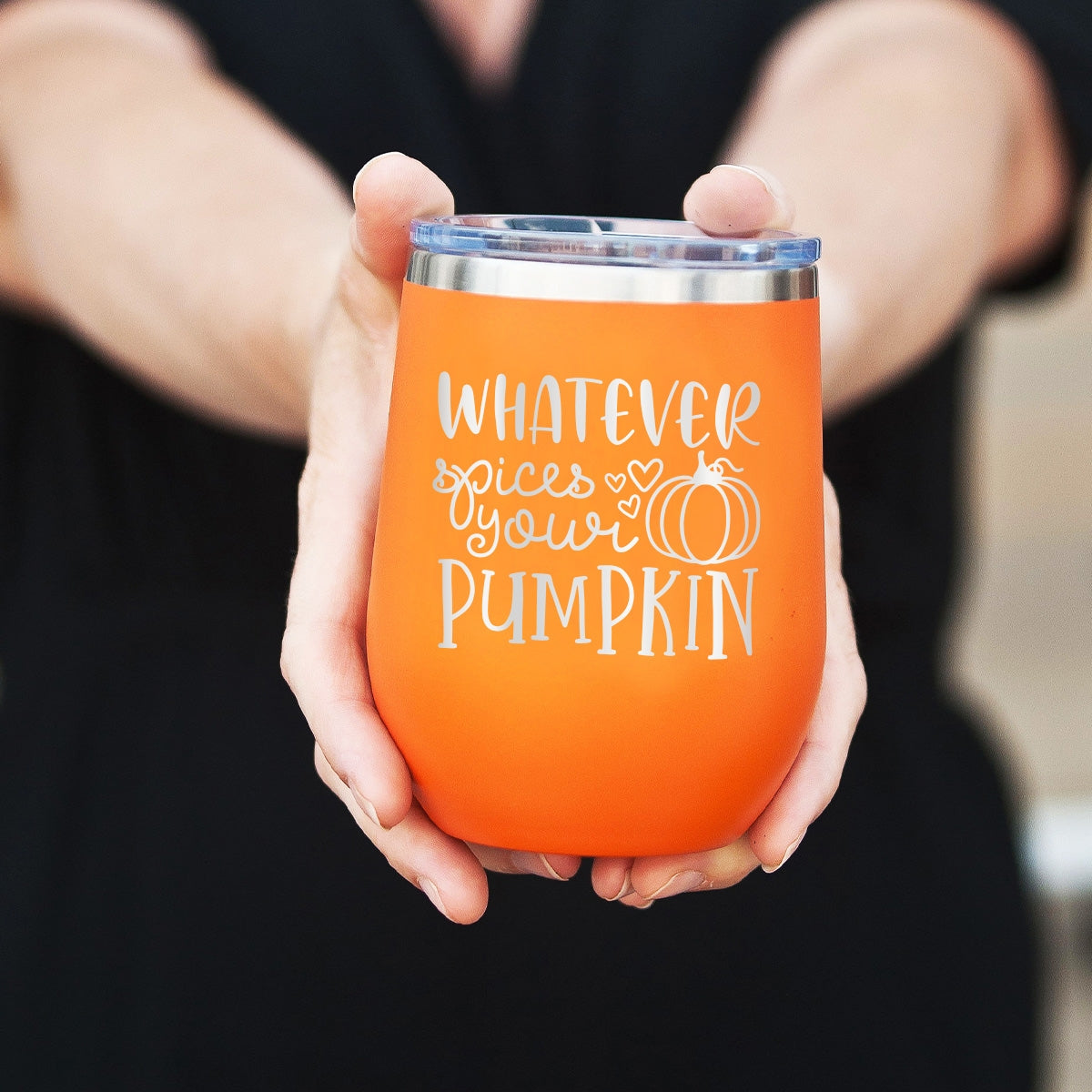 Whatever Spices Your Pumpkin Orange 12oz. Insulated Tumbler