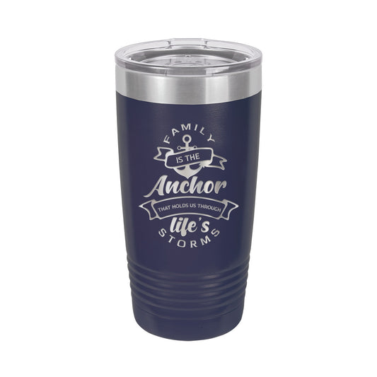 Family Anchors the Soul Navy 20oz Insulated Tumbler