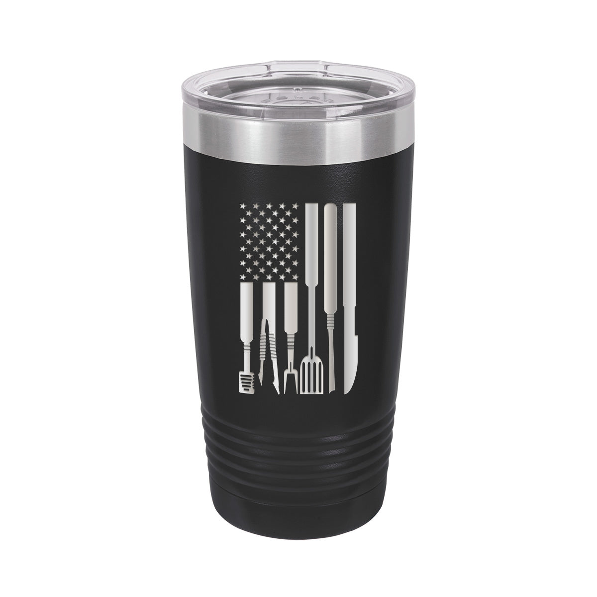 Grill Flag Black 20oz Insulated Tumbler