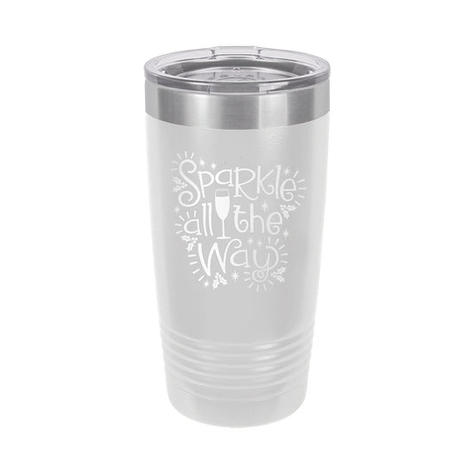 Sparkle All The Way White 20oz Insulated Tumbler