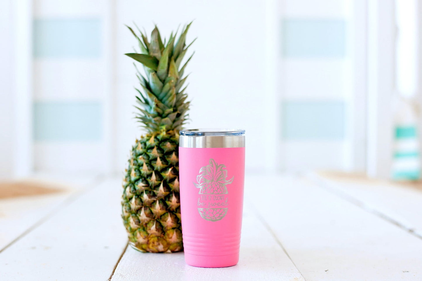 Life is Short Be Sweet Pink 20oz Insulated Tumbler